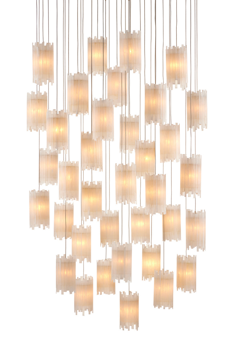Currey and Company 9000-0887 36 Light Pendant, Natural/Painted Silver Finish-LightingWellCo
