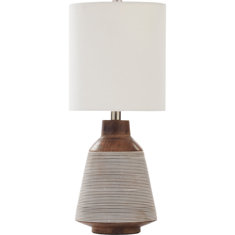 Renwil LPT1159 One Light Table Lamp, Painted Walnut With Whitewash Finish-LightingWellCo