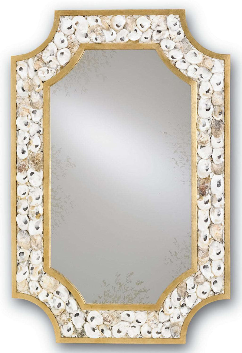 Currey and Company 1090 Mirror, Contemporary Gold Leaf/Natural/Antique Mirror Finish - LightingWellCo