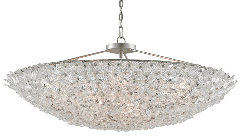 Currey and Company 9000-0179 12 Light Chandelier, Silver Finish - LightingWellCo
