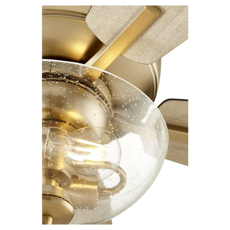 Quorum 7052-280 52`` LED Ceiling Fan, Aged Brass Finish - LightingWellCo