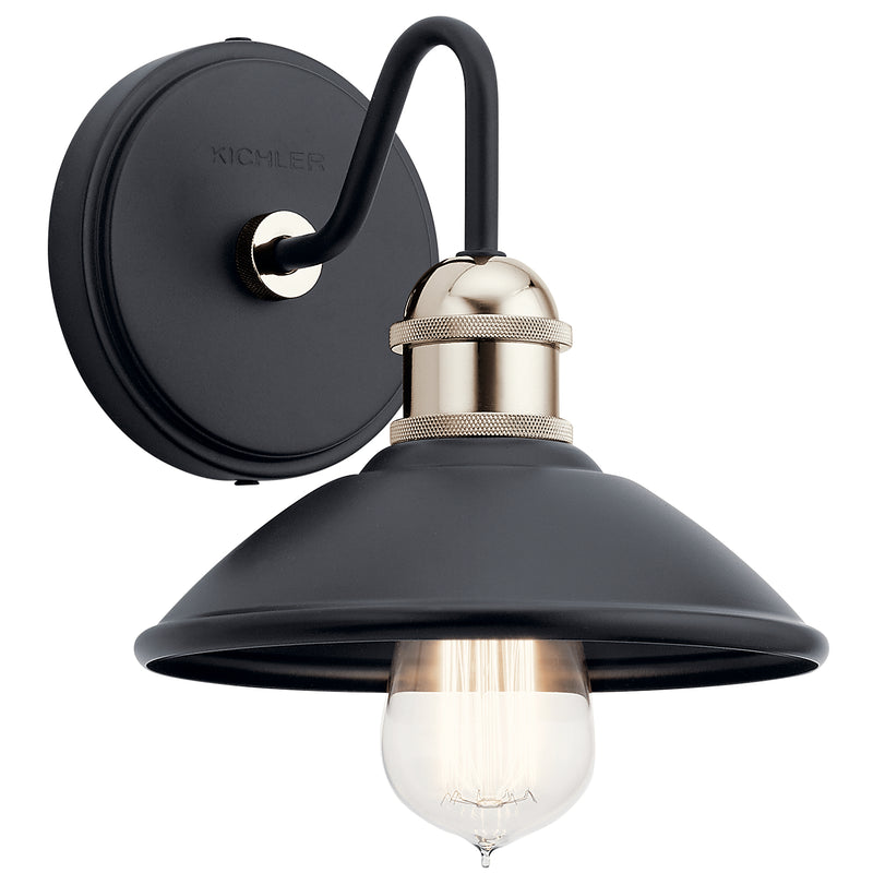 Kichler 45943BK One Light Wall Sconce, Black Finish - LightingWellCo