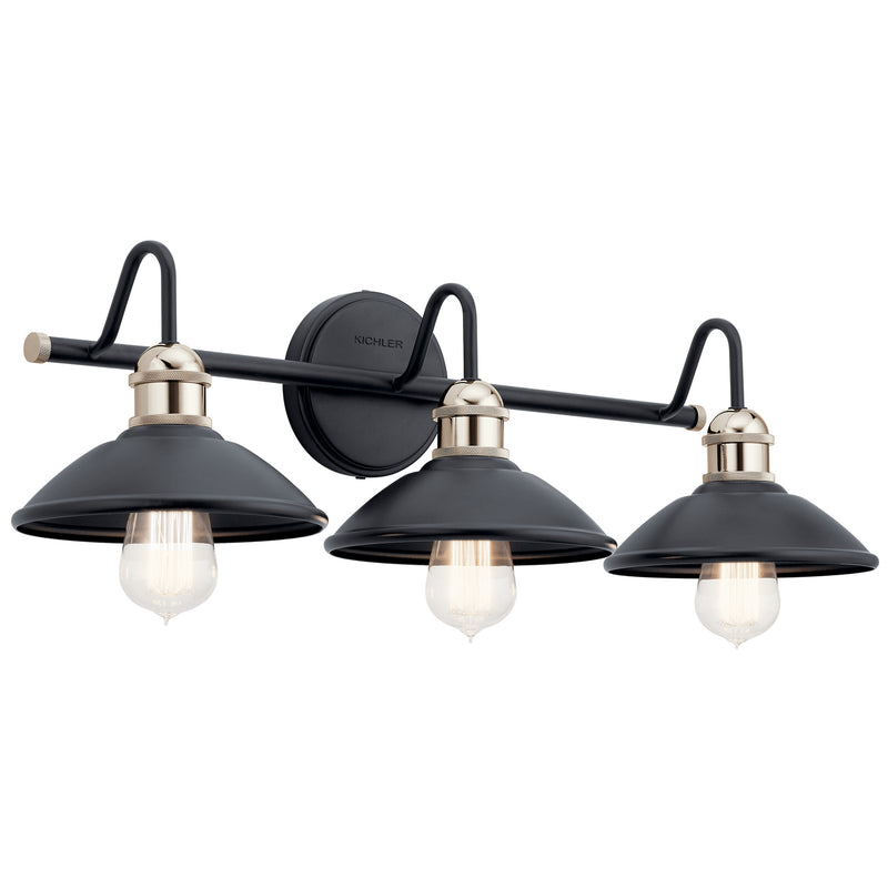 Kichler 45945BK Three Light Bath, Black Finish - LightingWellCo