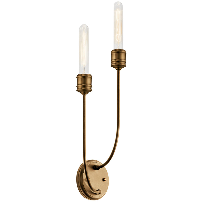 Kichler 52259SB Two Light Wall Sconce, Satin Bronze Finish - LightingWellCo