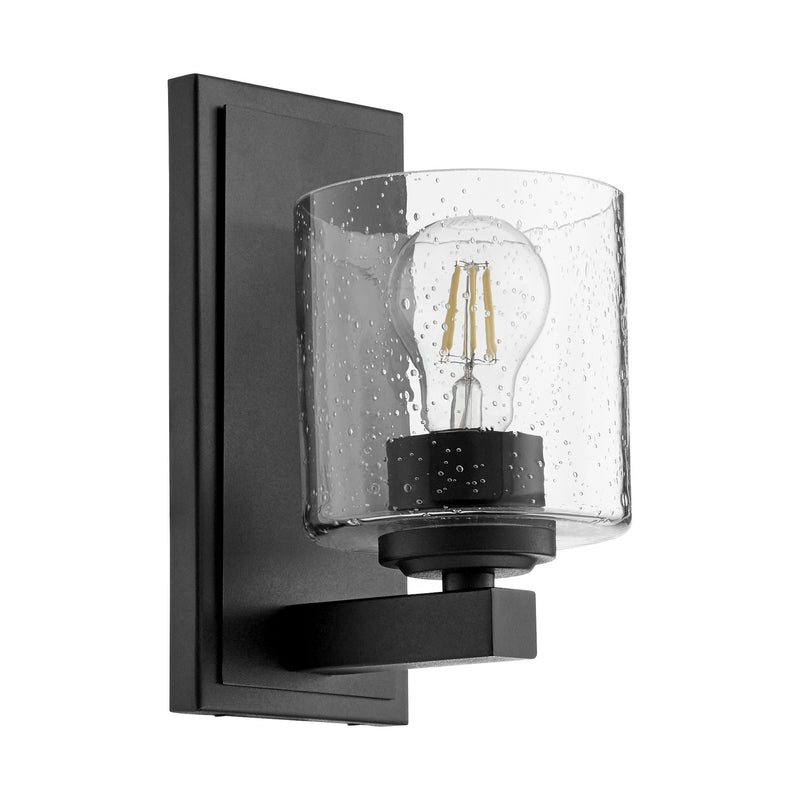 Quorum 5669-1-269 One Light Wall Mount, Black w ClearSeeded Finish - LightingWellCo