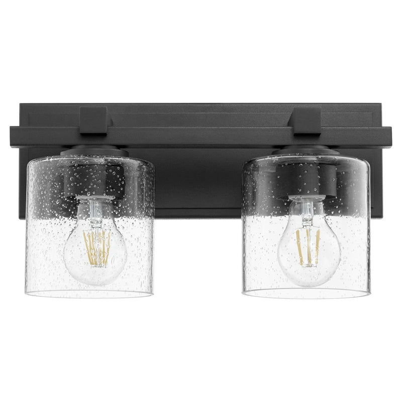 Quorum 5669-2-269 Two Light Wall Mount, Black w ClearSeeded Finish - LightingWellCo