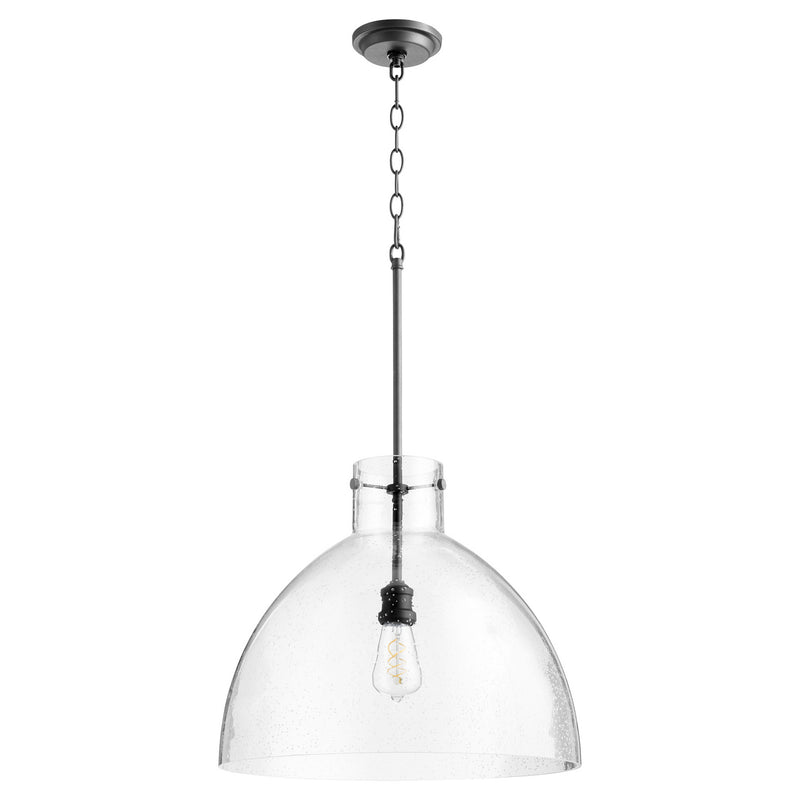 Quorum 8932-69 One Light Pendant, Black Finish - LightingWellCo