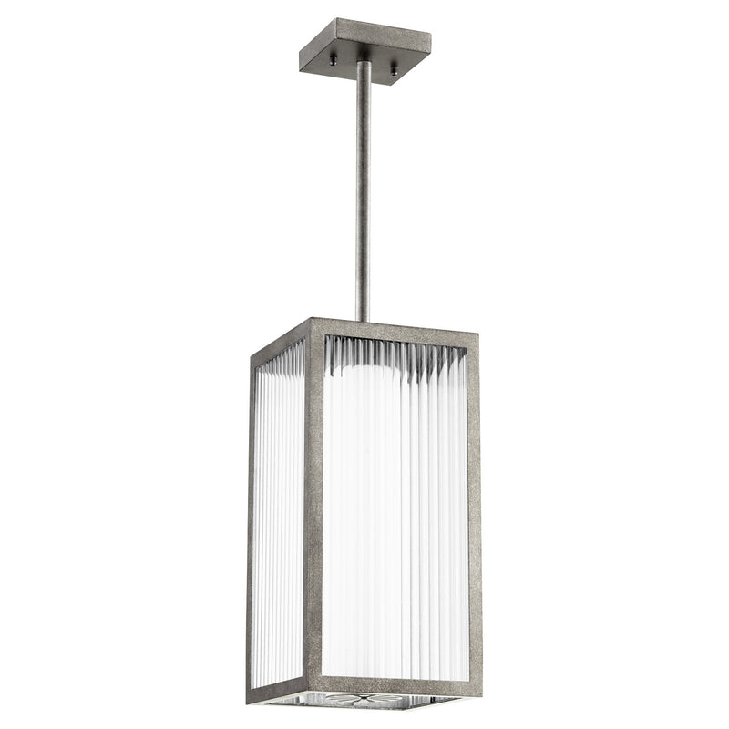 Quorum 9718-7-37 LED Pendant, Weathered Zinc Finish - LightingWellCo