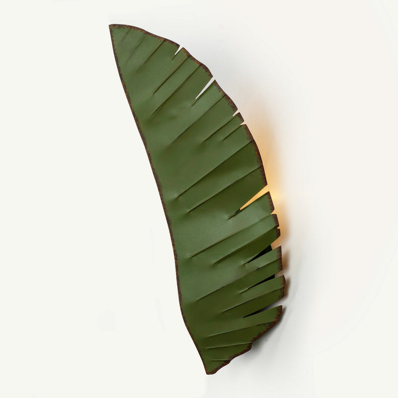 Varaluz 901K03 Three Light Wall Sconce, Banana Leaf Finish - LightingWellCo