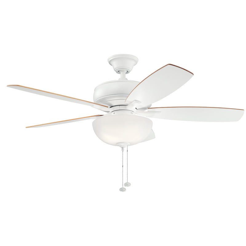 Kichler 330347MWH 52``Ceiling Fan, Matte White Finish - LightingWellCo