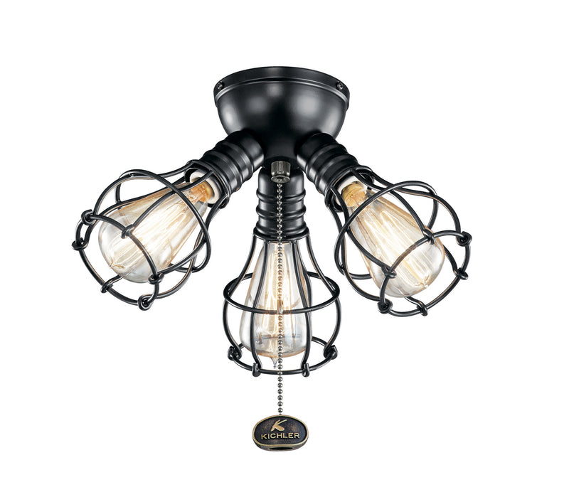 Kichler 380041SBK LED Fan Light Kit, Satin Black Finish - LightingWellCo