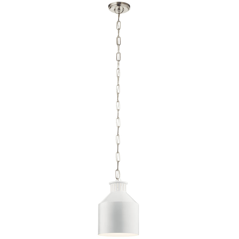 Kichler 44306WH One Light Mini Pendant, White Finish - LightingWellCo