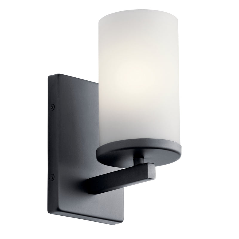 Kichler 45495BK One Light Wall Sconce, Black Finish - LightingWellCo