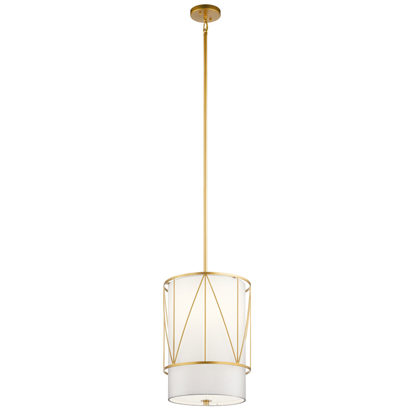 Kichler 52073CLG One Light Pendant, Classic Gold Finish - LightingWellCo