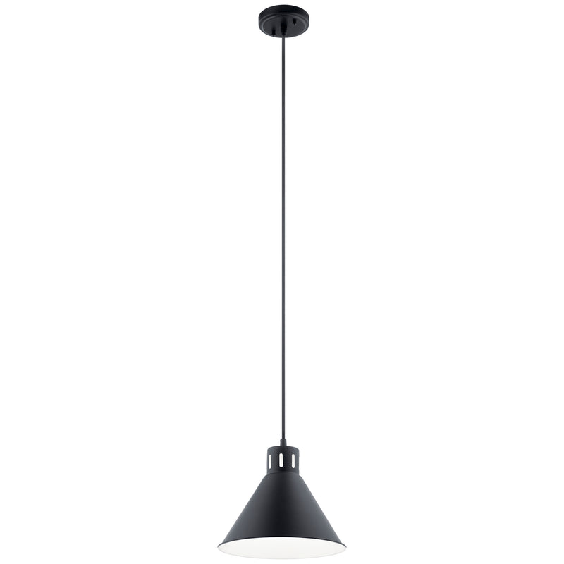 Kichler 52176BK One Light Pendant, Black Finish - LightingWellCo