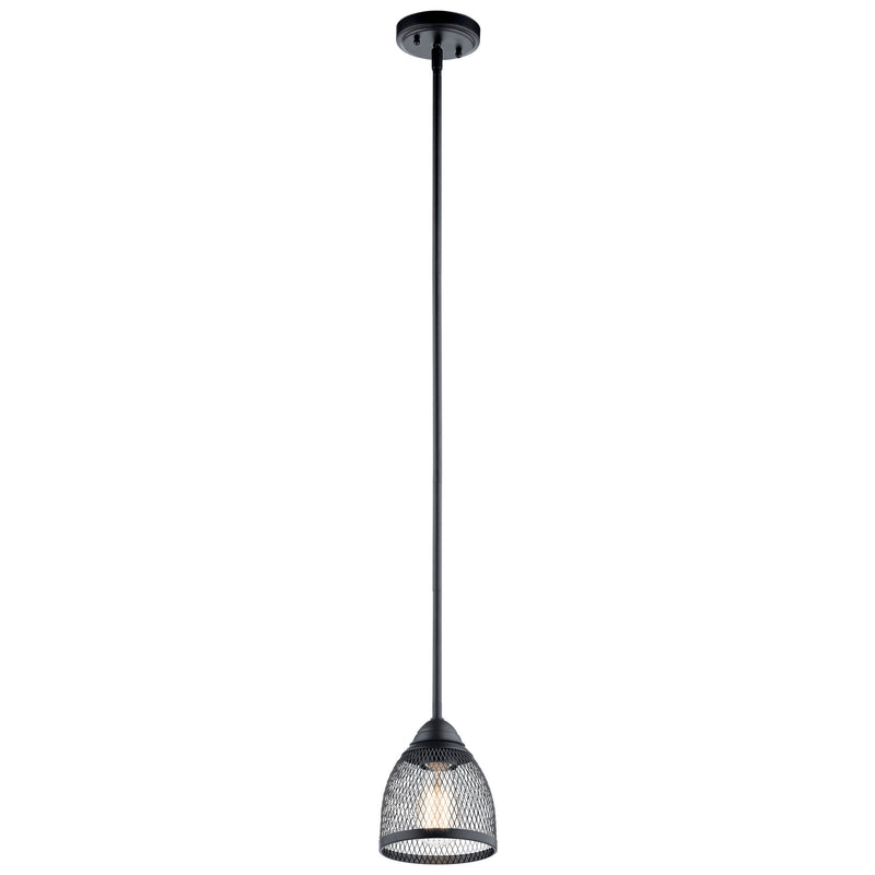 Kichler 52272BK One Light Mini Pendant, Black Finish - LightingWellCo