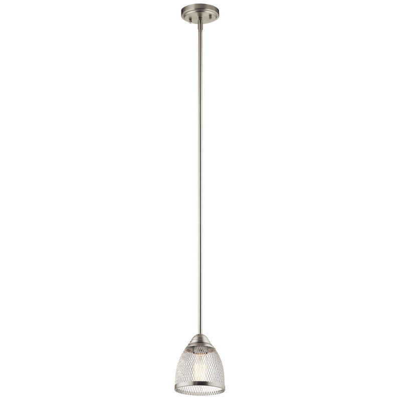 Kichler 52272NI One Light Mini Pendant, Brushed Nickel Finish - LightingWellCo