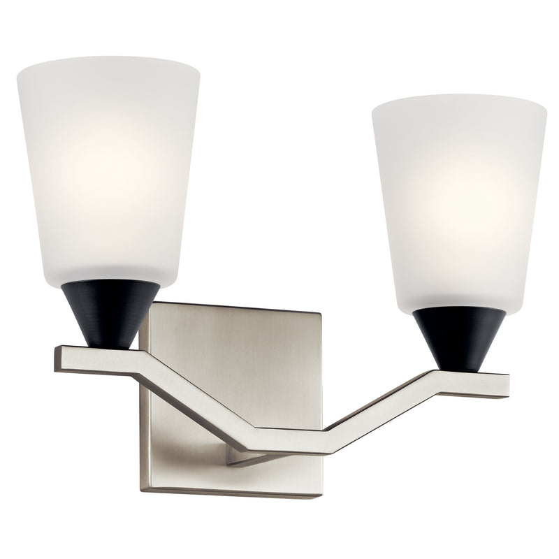 Kichler 55028NI Two Light Bath, Brushed Nickel Finish - LightingWellCo