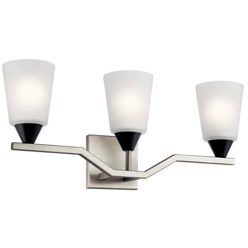 Kichler 55029NI Three Light Bath, Brushed Nickel Finish - LightingWellCo