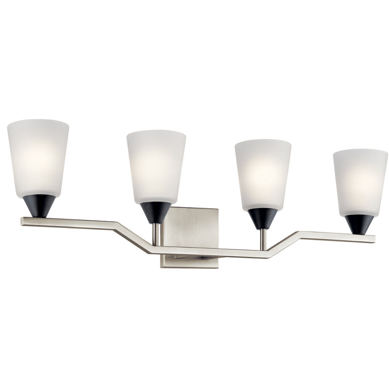 Kichler 55030NI Four Light Bath, Brushed Nickel Finish - LightingWellCo