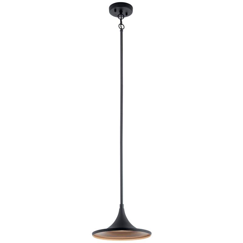 Kichler 59030BKTLED LED Outdoor Pendant, Textured Black Finish - LightingWellCo