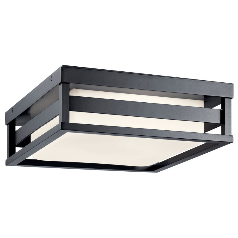 Kichler 59037BKLED LED Outdoor Flush Mount, Black Finish - LightingWellCo