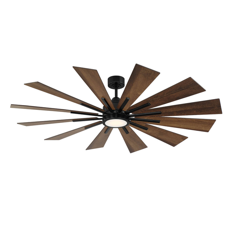 Savoy House 60-760-12AO-89 60``Ceiling Fan, Matte Black Finish LightingWellCo