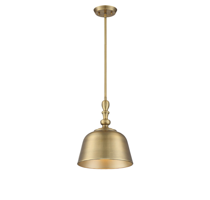 Savoy House Berg 7-3751-1-322 One Light Pendant, Warm Brass Finish - LightingWellCo
