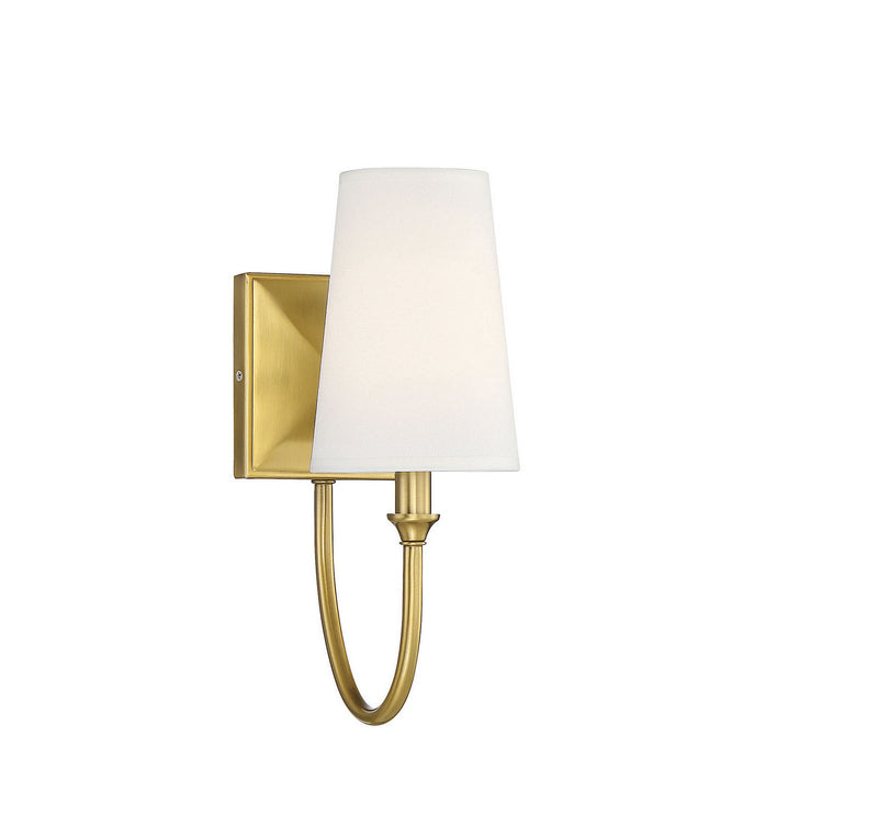 Savoy House Cameron 9-2542-1-322 One Light Wall Sconce, Warm Brass Finish - LightingWellCo