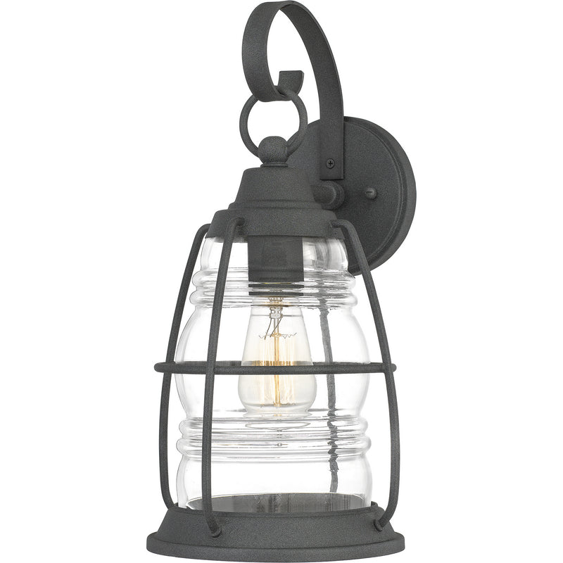 Quoizel AMR8408MB One Light Outdoor Lantern, Mottled Black Finish - LightingWellCo