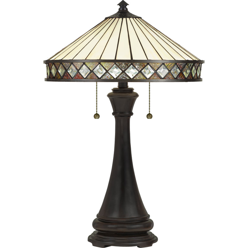 Quoizel TF5210TVB Two Light Table Lamp, Vintage Bronze Finish - LightingWellCo
