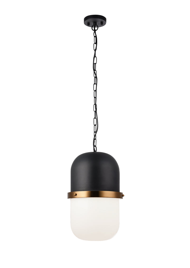 Matteo Lighting C73803MBOP Three Light Pendant, Matte Black Finish - LightingWellCo