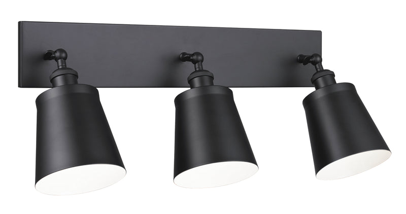 Matteo Lighting S08203BK Three Light Wall Sconce, Black Finish - LightingWellCo