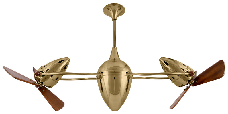 Matthews Fan Company Ar Ruthiane AR-PB-WD Ceiling Fan, Polished Brass Finish - LightingWellCo
