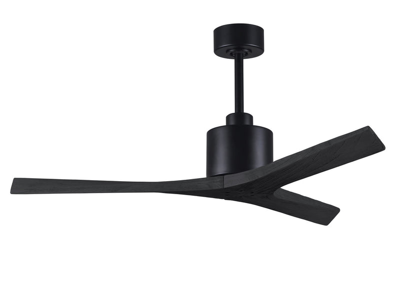 Matthews Fan Company Mollywood MW-BK-BK-52 52``Ceiling Fan, Matte Black Finish - LightingWellCo