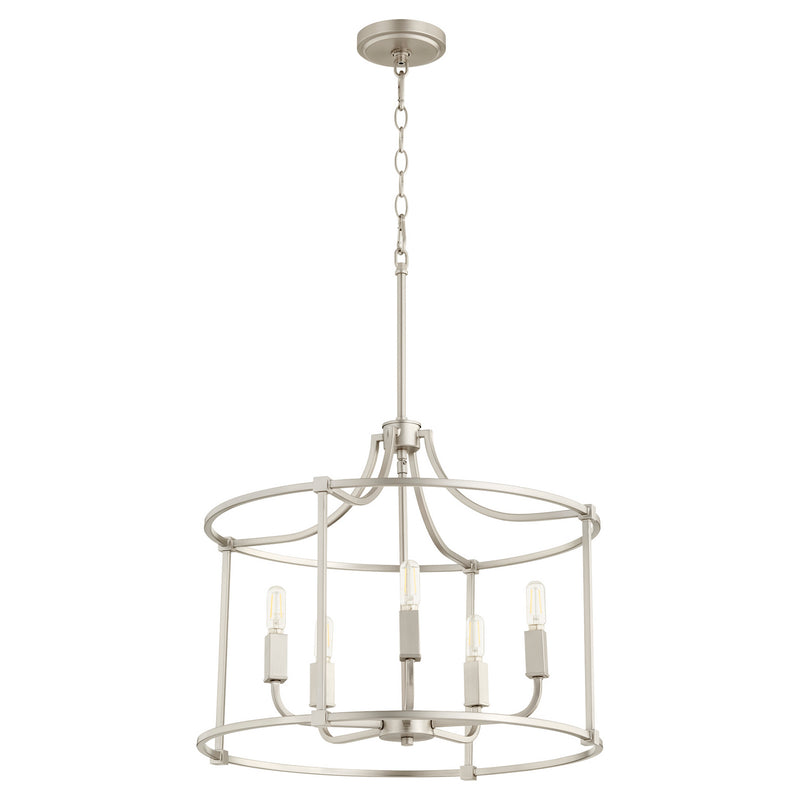 Quorum 646-5-65 Five Light Nook, Satin Nickel Finish - LightingWellCo