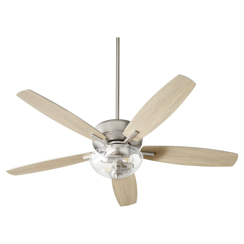 Quorum 7052-265 52``Ceiling Fan, Satin Nickel Finish - LightingWellCo