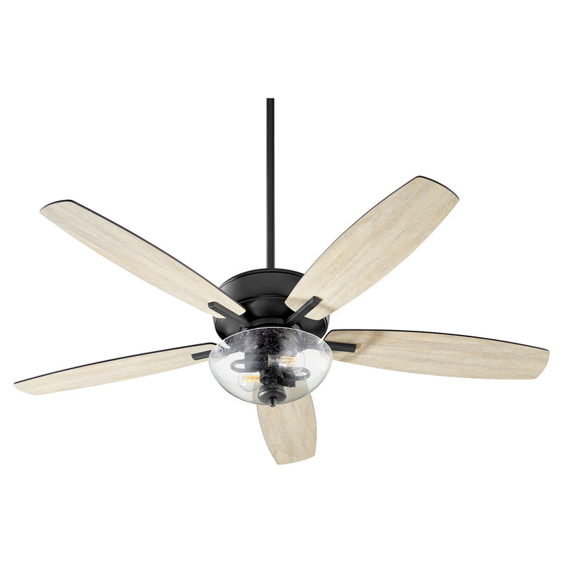 Quorum 7052-269 52``Ceiling Fan, Black Finish - LightingWellCo