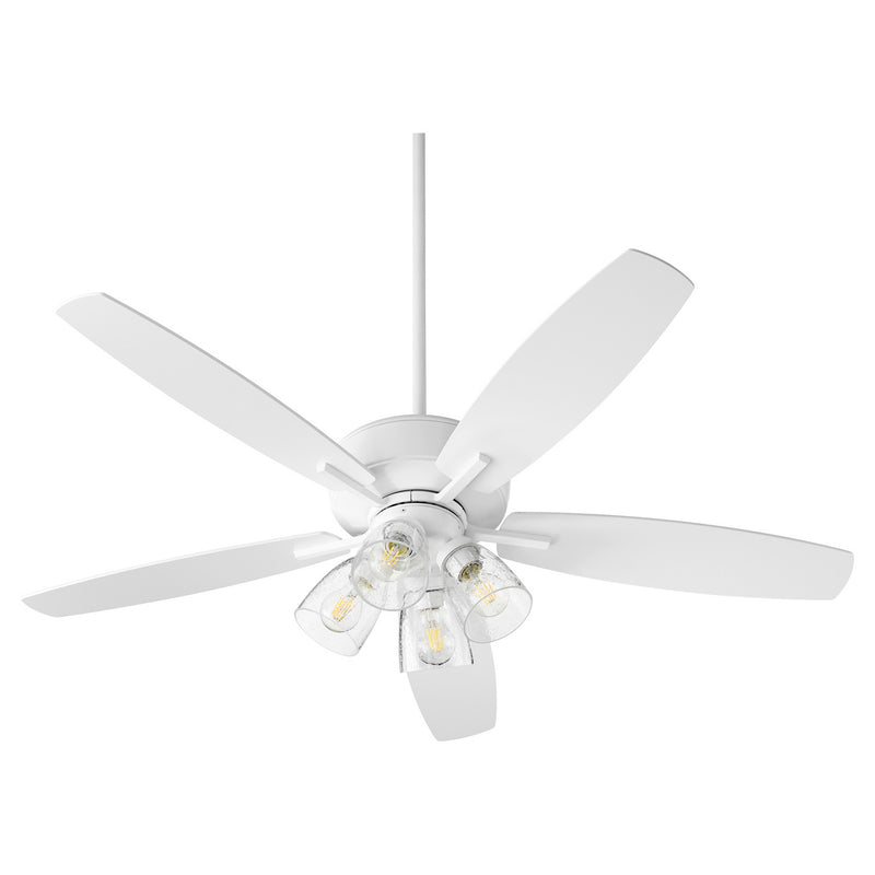Quorum 7052-408 52``Ceiling Fan, Studio White Finish - LightingWellCo
