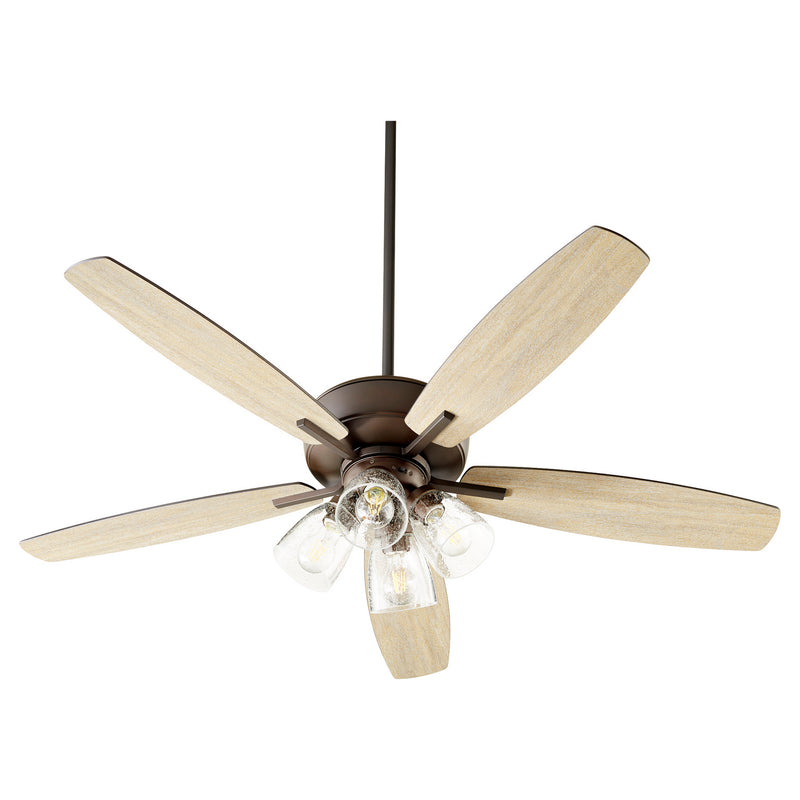 Quorum 7052-486 52``Ceiling Fan, Oiled Bronze Finish - LightingWellCo