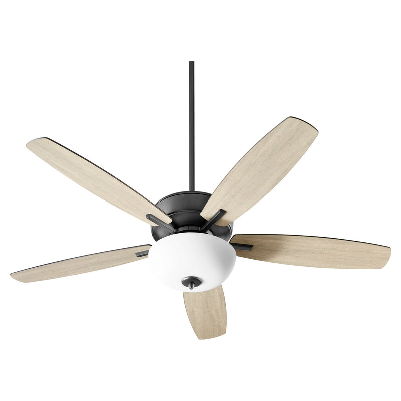 Quorum 70525-69 52``Ceiling Fan, Black Finish - LightingWellCo