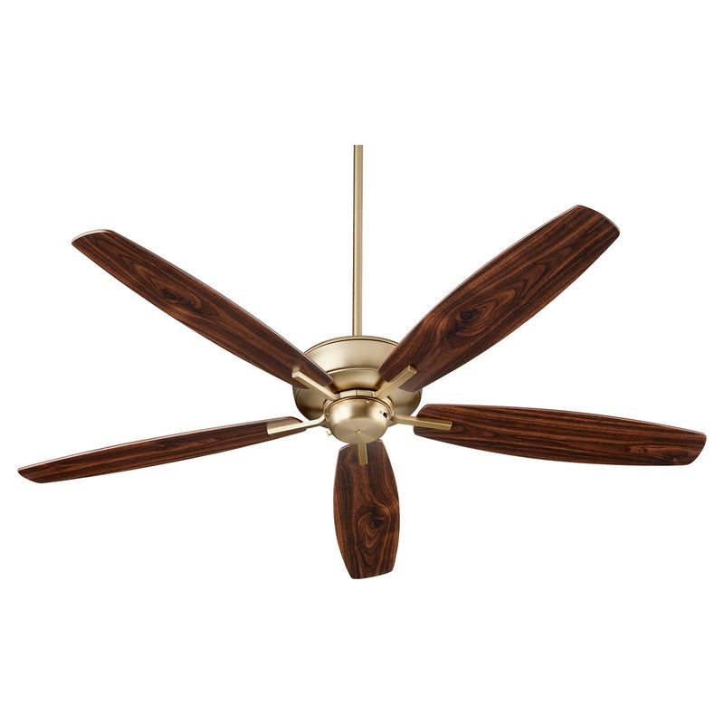 Quorum 7060-80 60``Ceiling Fan, Aged Brass Finish - LightingWellCo