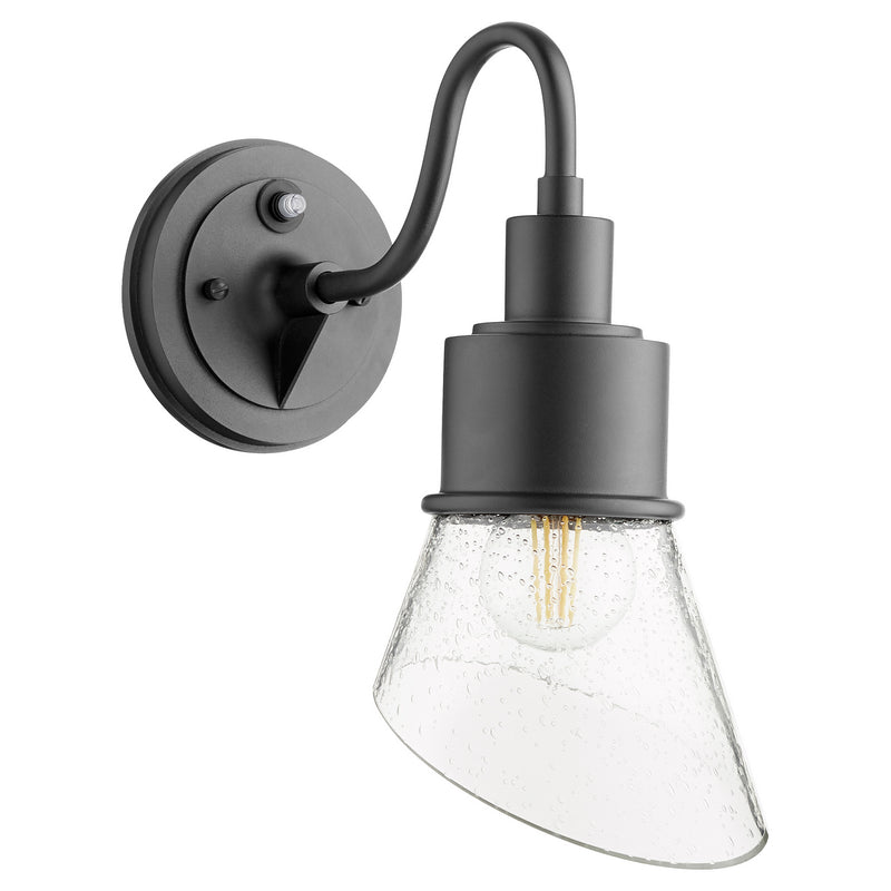 Quorum 732-69 One Light Wall Mount, Black w ClearSeeded Finish - LightingWellCo