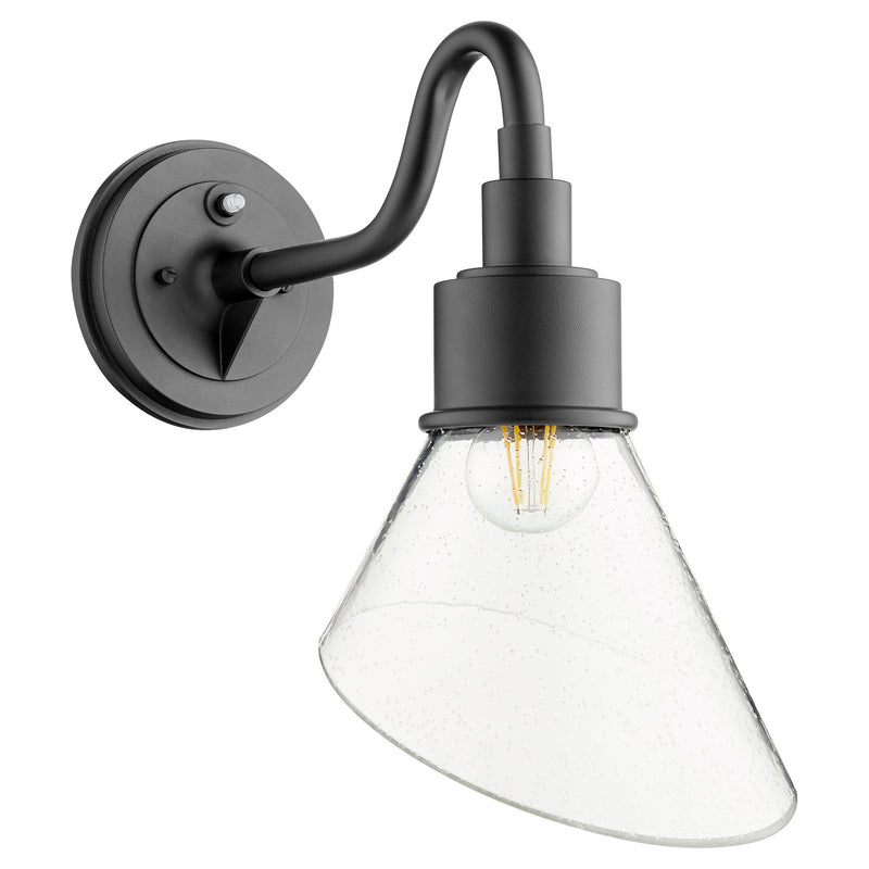 Quorum 734-69 One Light Wall Mount, Black w ClearSeeded Finish - LightingWellCo