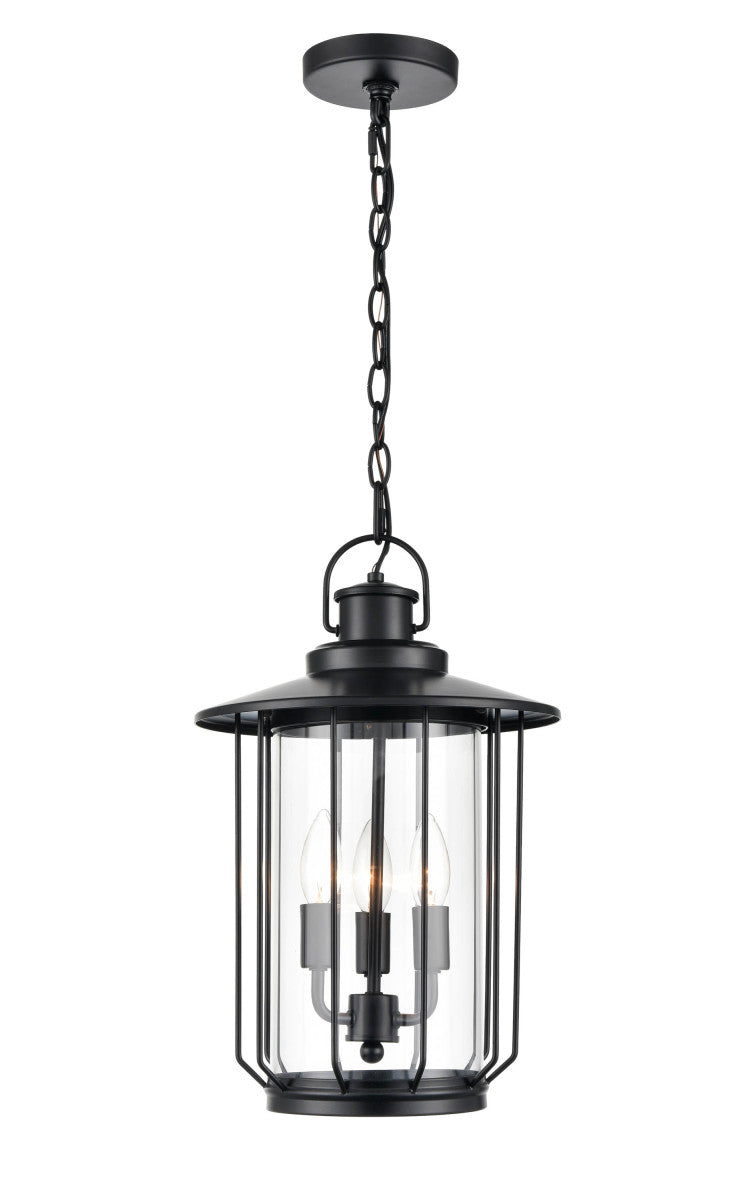 Millennium 2697-PBK Three Light Outdoor Hanging Lantern, Powder Coat Black Finish - LightingWellCo