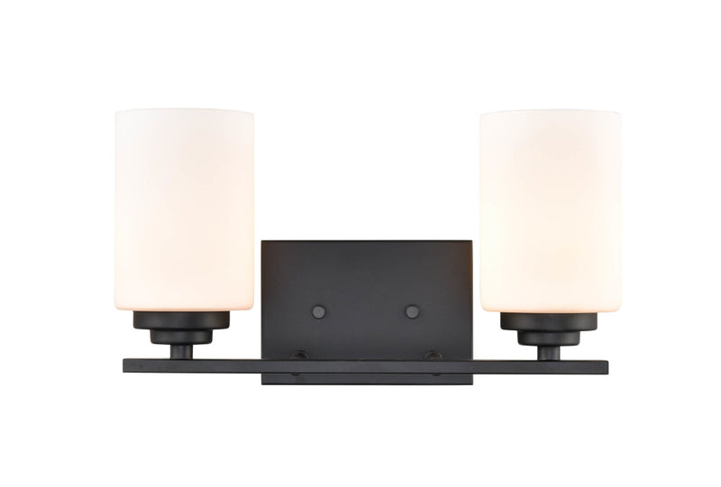 Millennium 3182-MB Two Light Vanity, Matte Black Finish - LightingWellCo