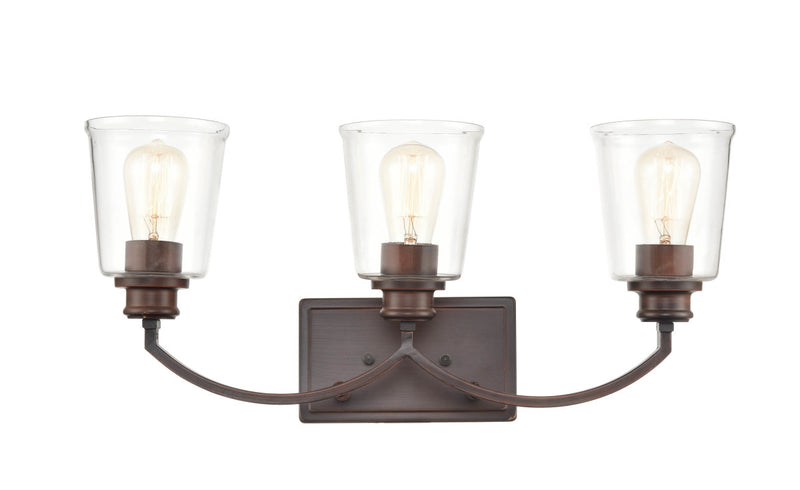 Millennium 3603-RBZ Three Light Vanity, Rubbed Bronze Finish - LightingWellCo