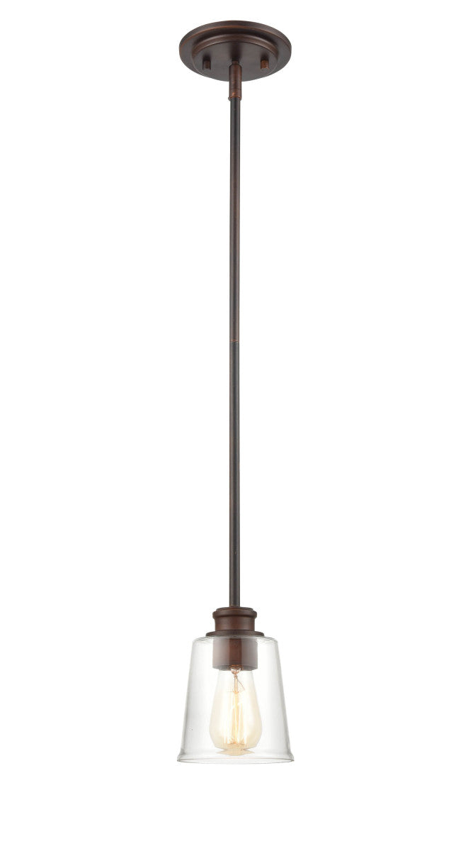 Millennium 3611-RBZ One Light Mini Pendant, Rubbed Bronze Finish - LightingWellCo