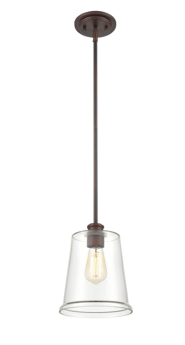 Millennium 3621-RBZ One Light Mini Pendant, Rubbed Bronze Finish - LightingWellCo