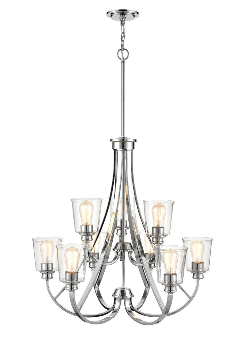 Millennium 3629-CH Nine Light Chandelier, Chrome Finish - LightingWellCo